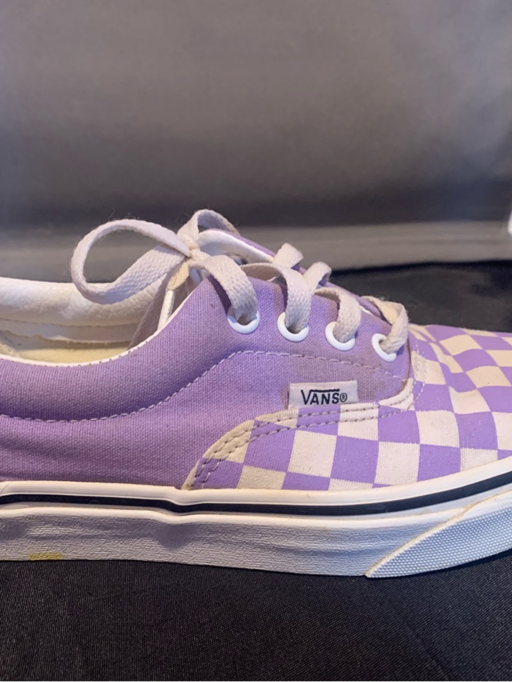 Vans Unisex Checkerboard ‘Violet Tulip’ Authentic Canvas Sneakers - Picture 10 of 14